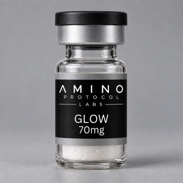 GLOW 70mg illustrative APL vial mockup