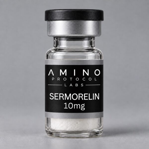 Sermorelin 10mg illustrative APL vial mockup